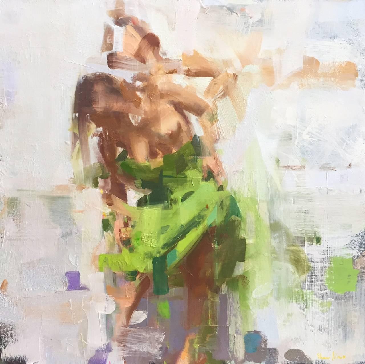 David Shevlino Nude Painting - Figure in Green