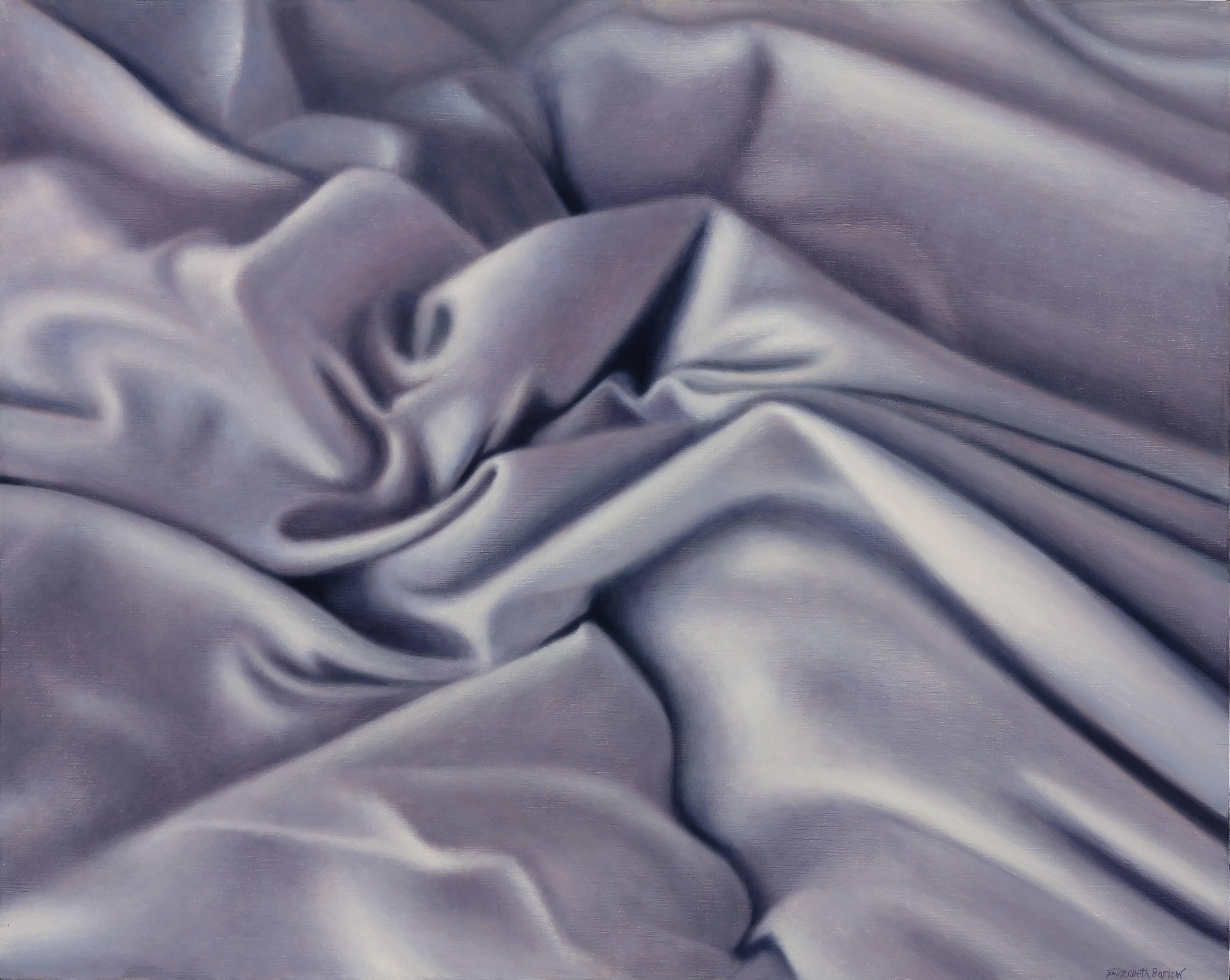 Elizabeth Barlow Still-Life Painting - Arise / bedroom sheets - oil on linen
