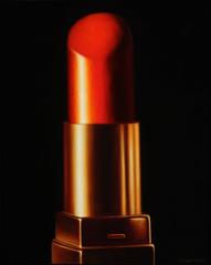 Warpaint - glamorous red lipstick, oil on canvas