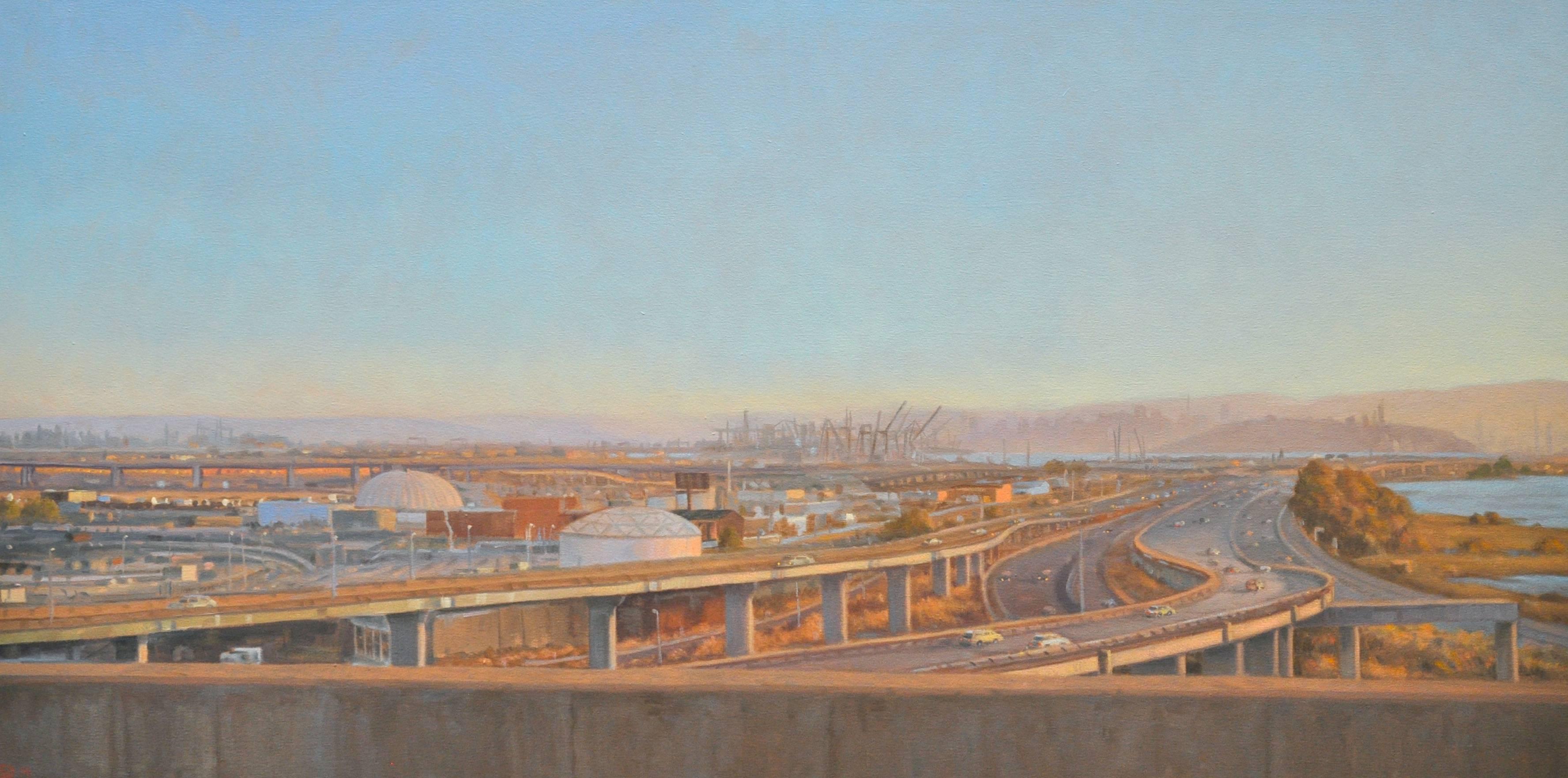 Willard Dixon Landscape Painting - View From the Freeway