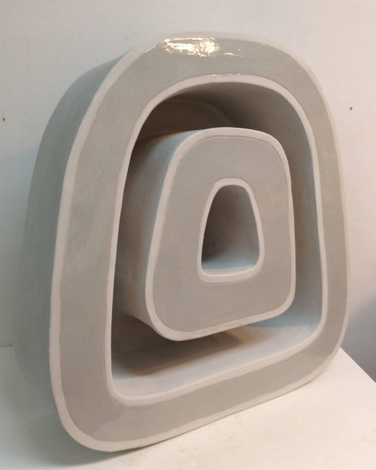 Jane B. Grimm Inside Out Donut III / ceramic sculpture For Sale at