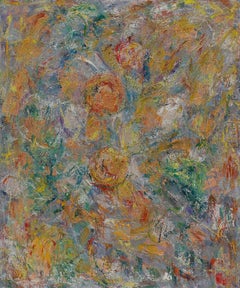 Large Matilija / oil and gold leaf on linen