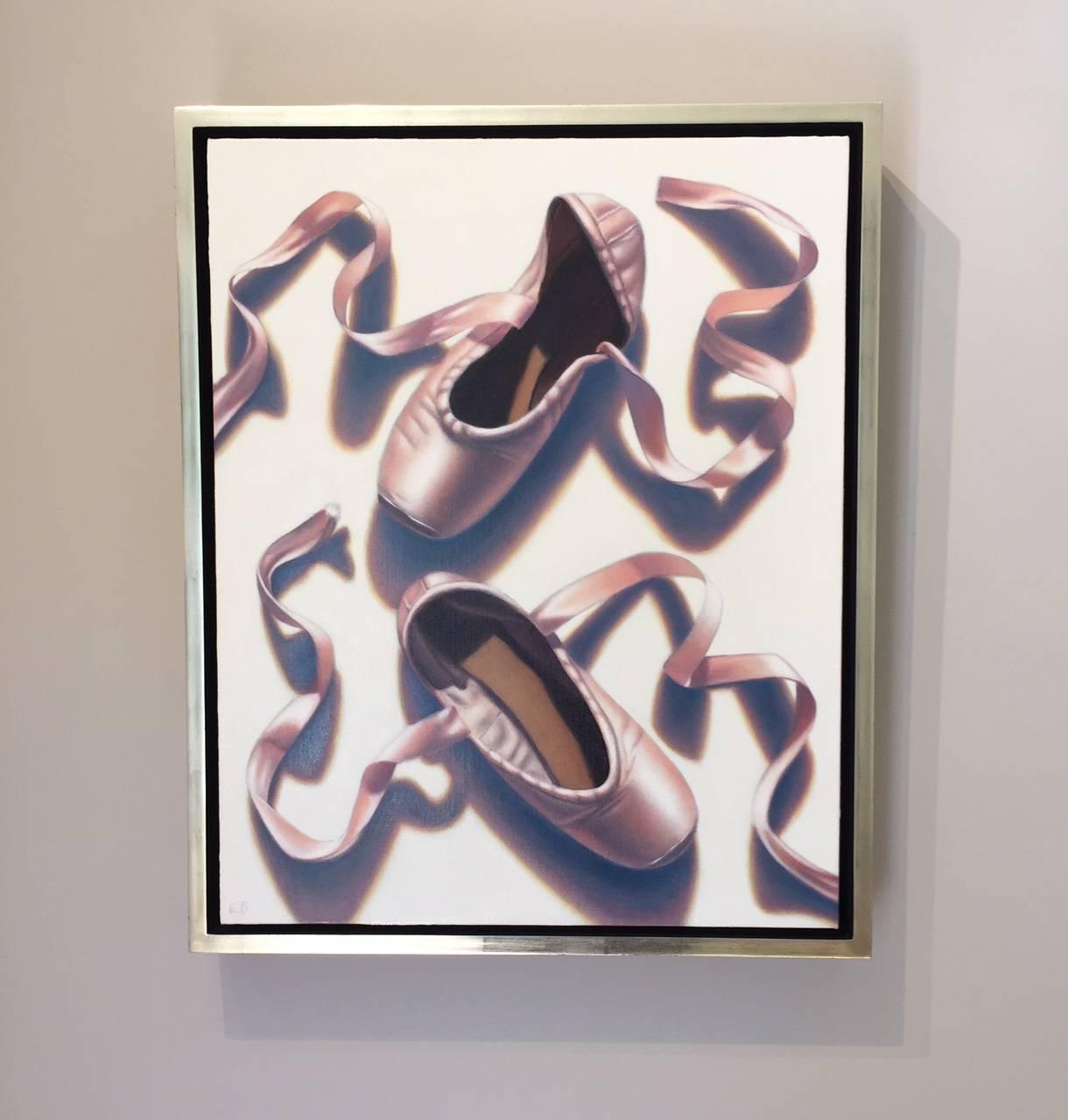 Portrait of a Dancer / ballet shoes oil on canvas - Painting by Elizabeth Barlow