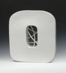 Donut VIII / ceramic sculpture in white