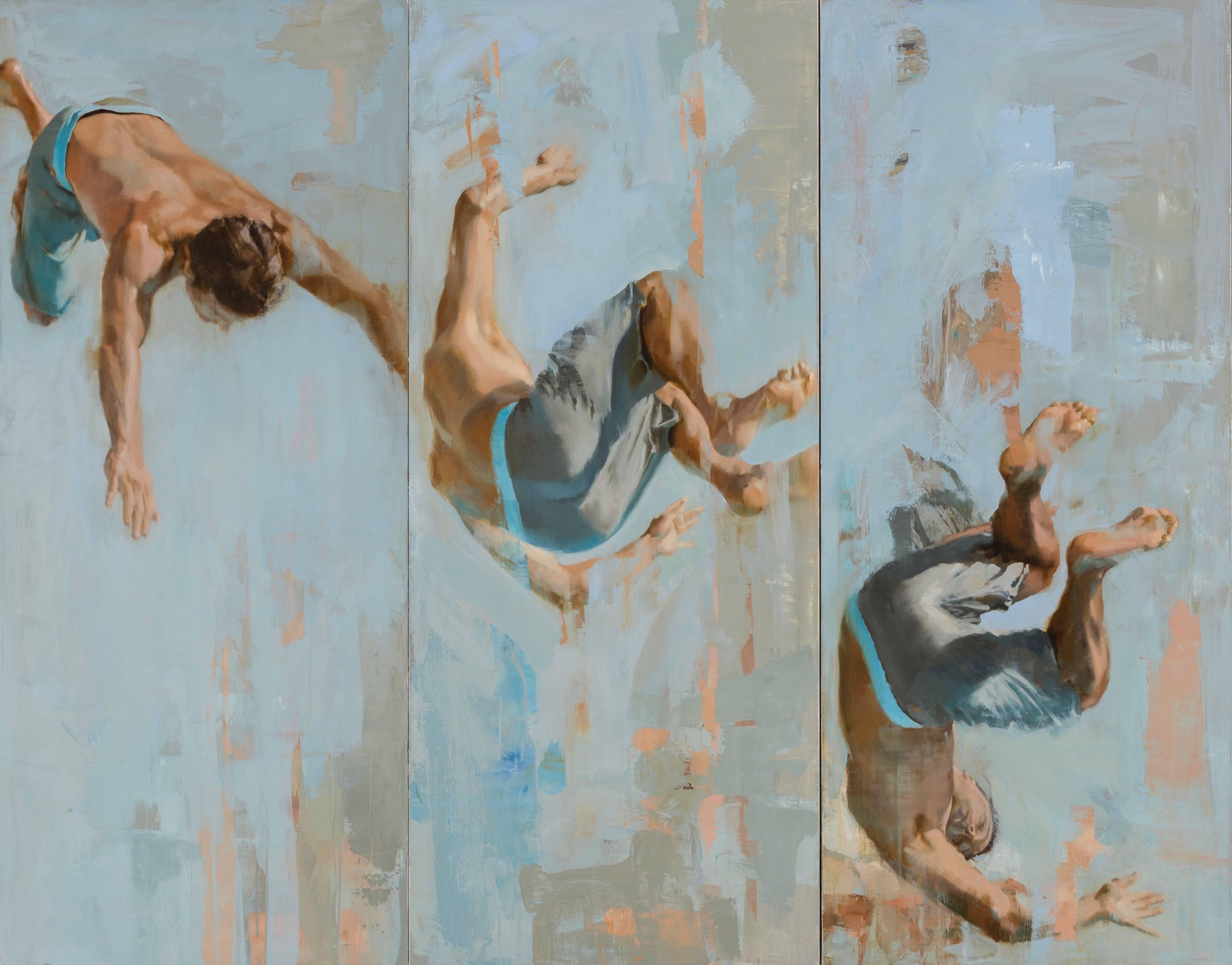 Diana Tremaine Figurative Painting - Intrepid (triptych) - oil on canvas