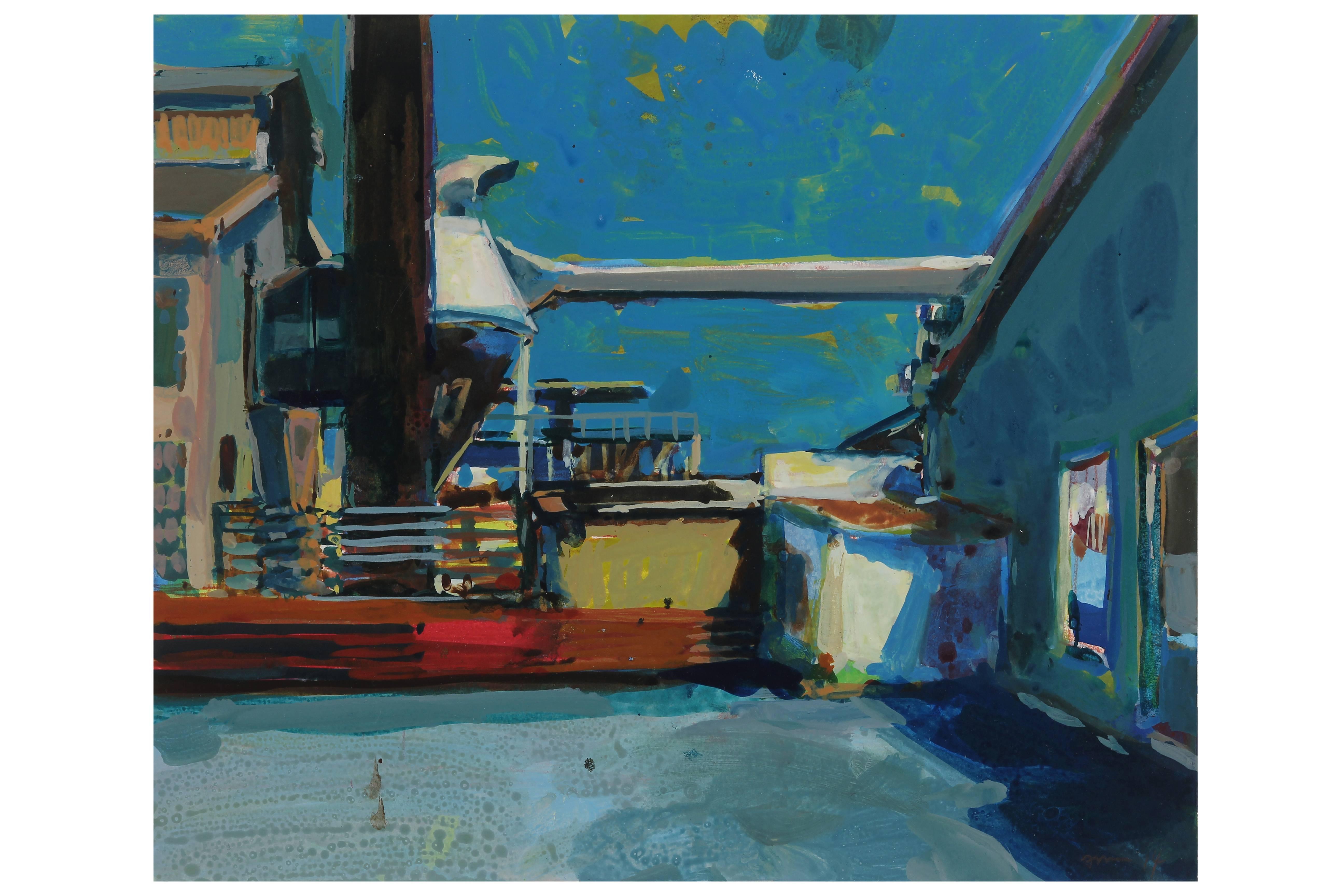 Kim Frohsin Landscape Painting - Pier 70: Juncture