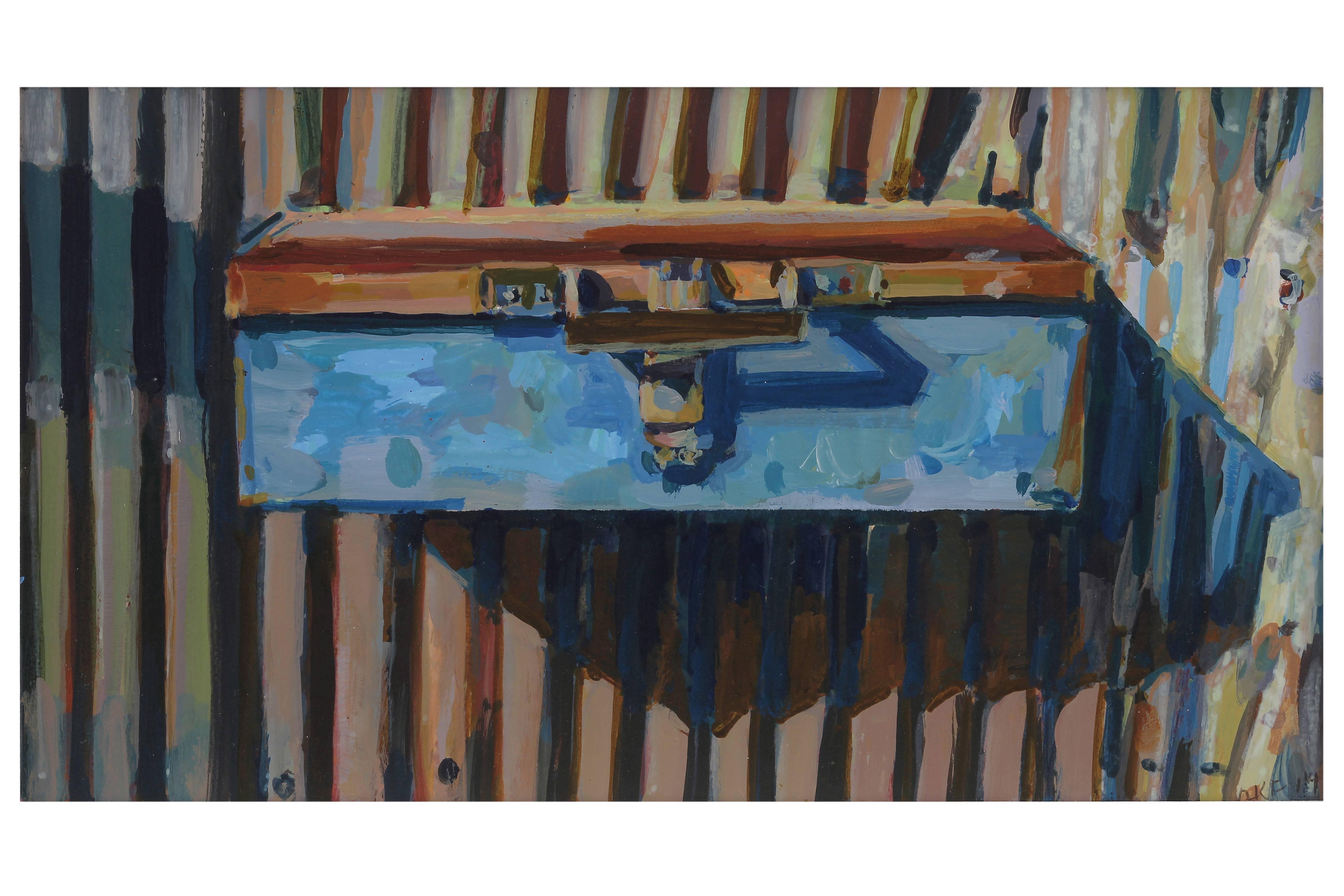 Kim Frohsin Still-Life Painting - Historic Safety Box: Pier 70/ SF