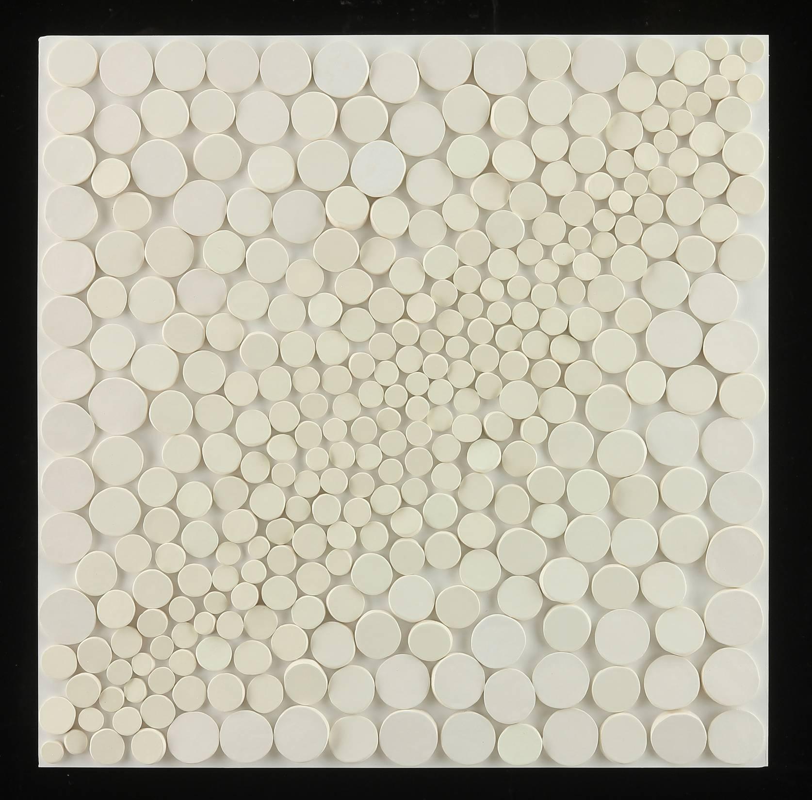 Jane B. Grimm Abstract Sculpture - Be Bop I  / white wall sculpture