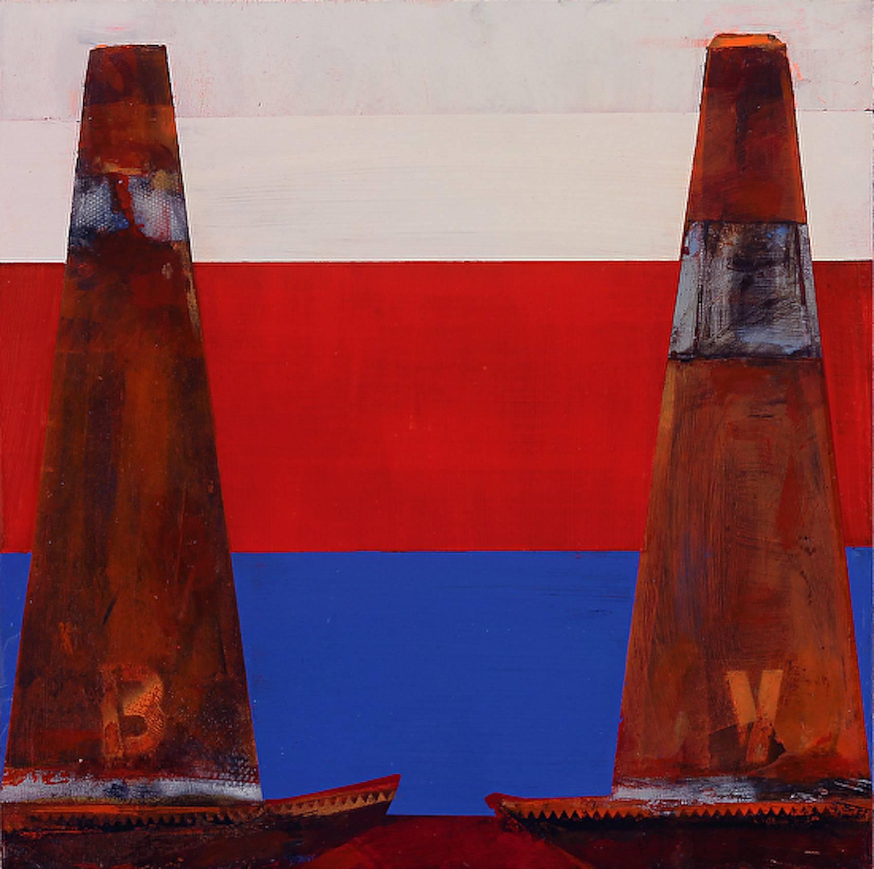 Kim Frohsin Still-Life Painting - Peace Cones: Debate '68 