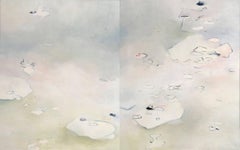 No Here, No There / oil on canvas diptych 60 x 96 inches