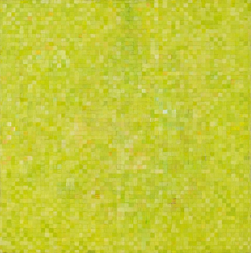 Gloria Matuszewski Abstract Painting - Lemongrass / meditative oil on canvas