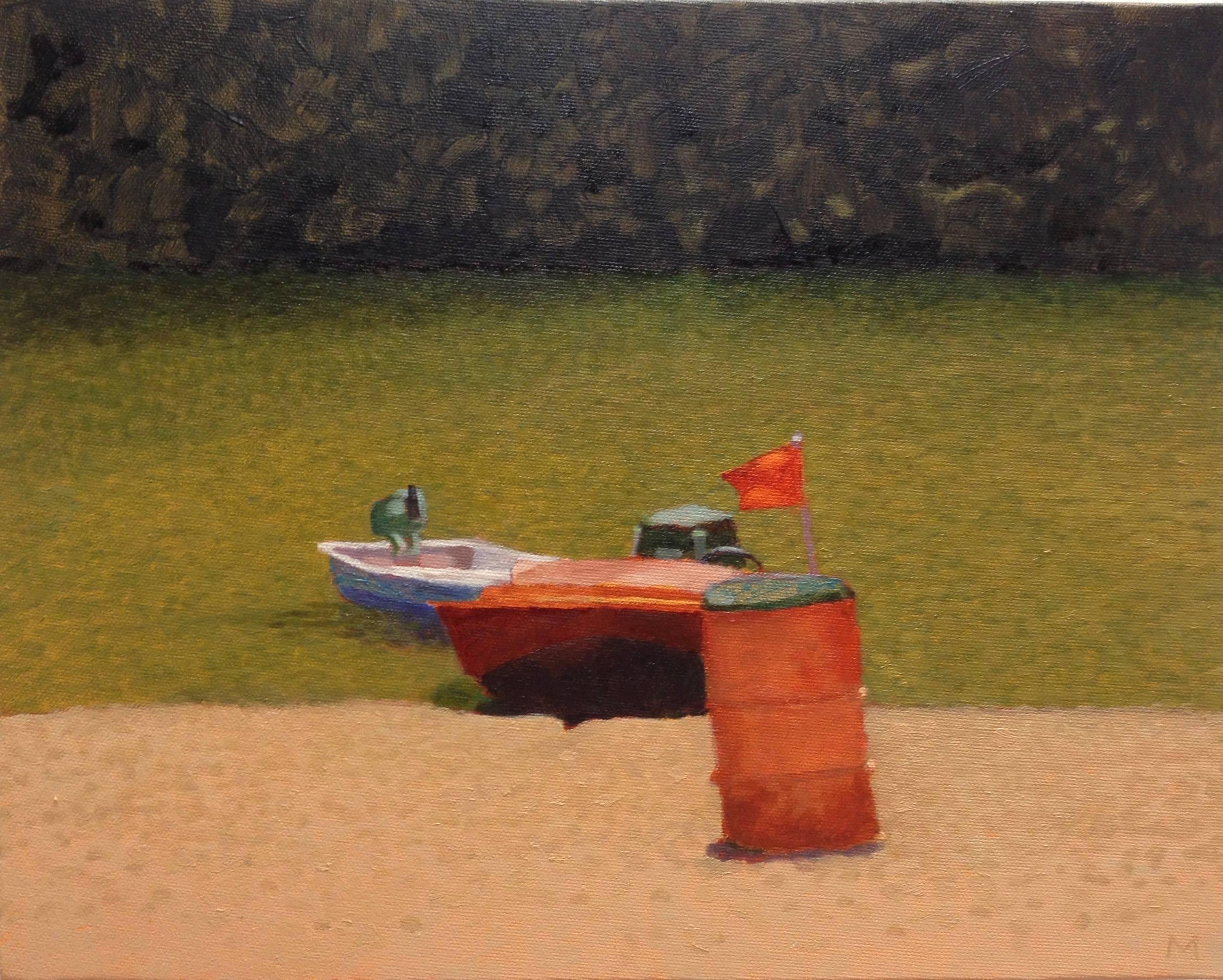 Mary Robertson Still-Life Painting - Two Boats and a Can