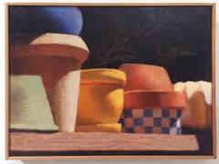 Garden Pots / oil on canvas still life colorplay