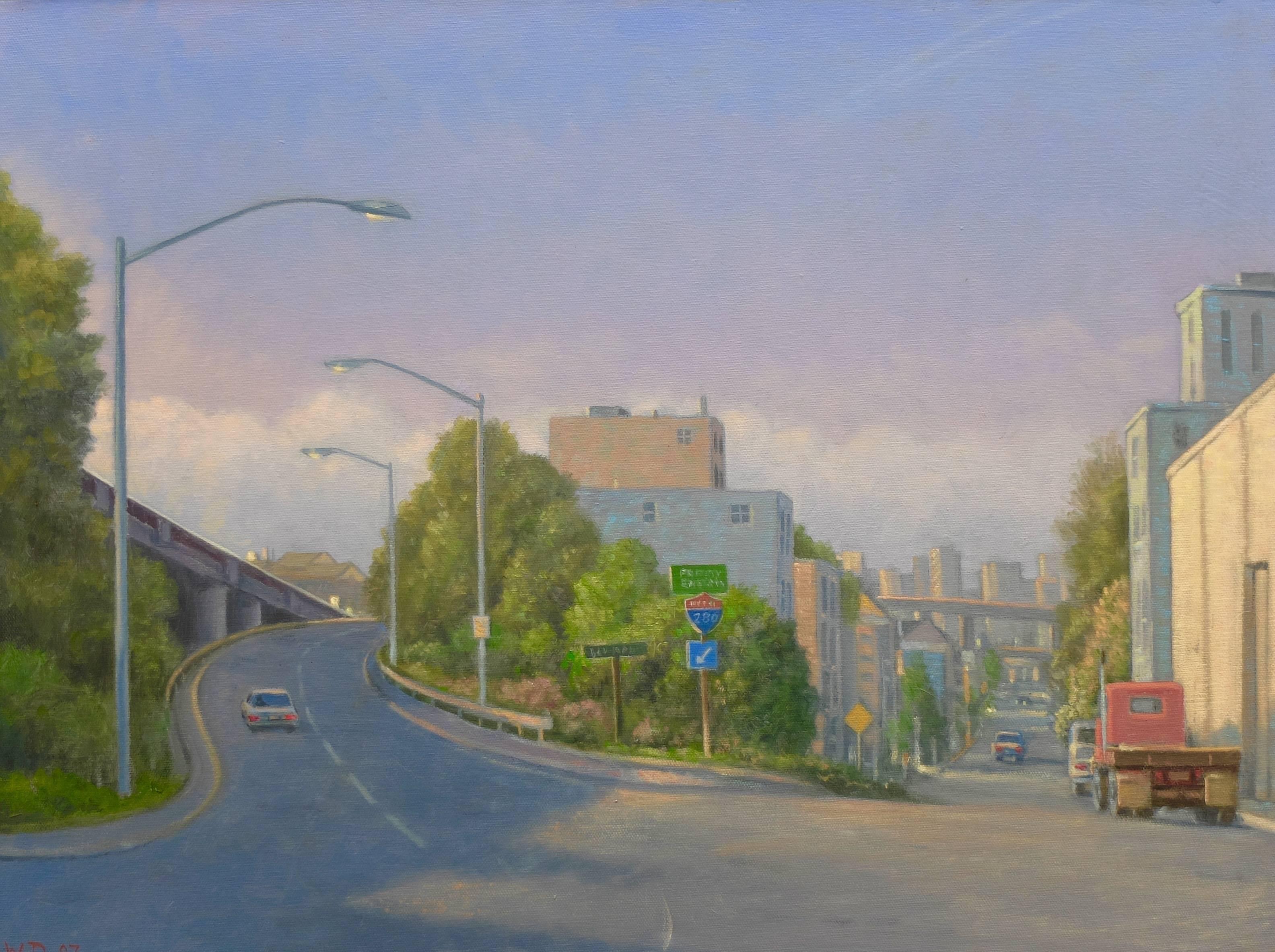 Willard Dixon Landscape Painting - Entrance to the Freeway 