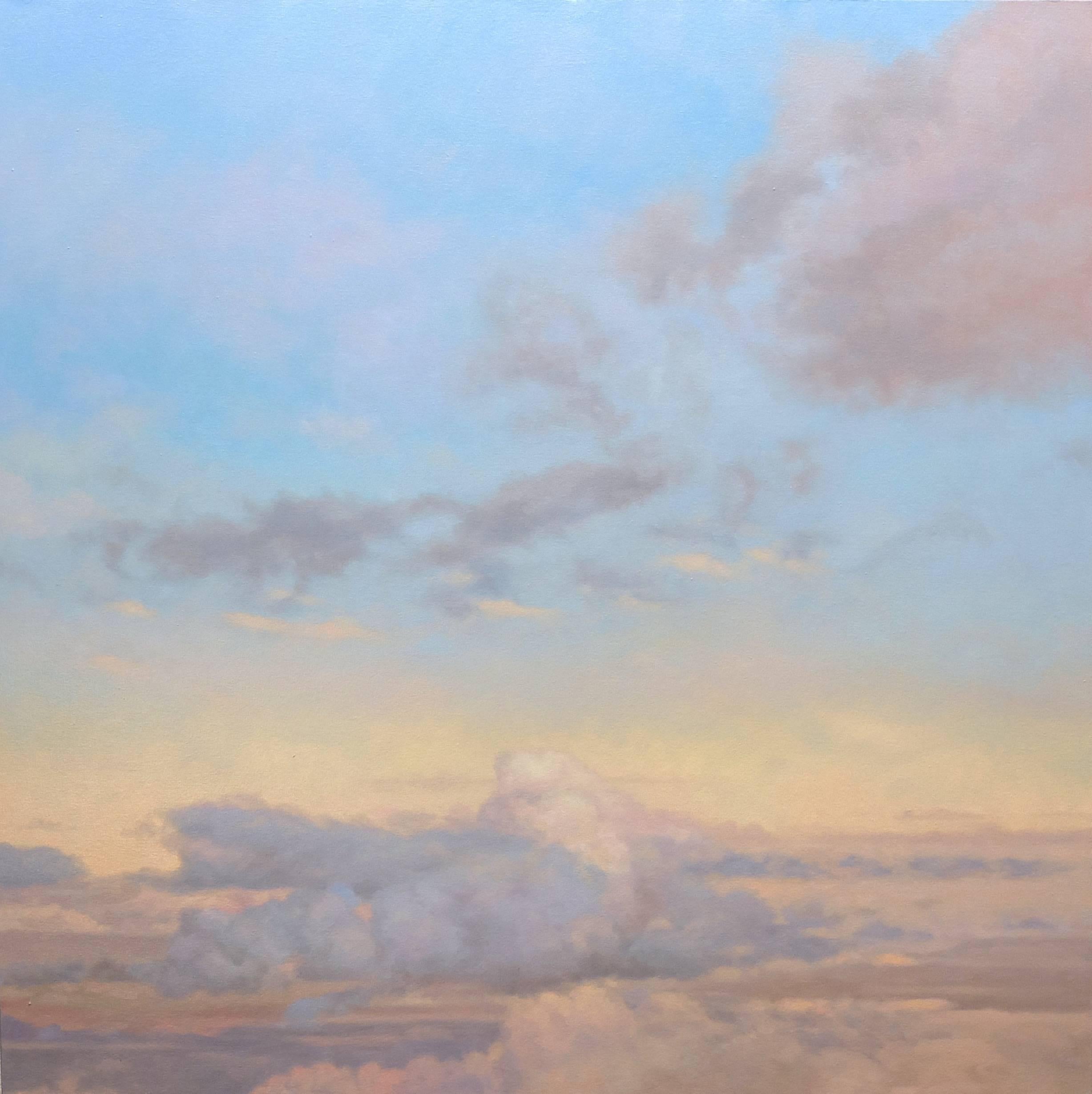 Willard Dixon Landscape Painting - Yellow Sky / oil on canvas skyscape
