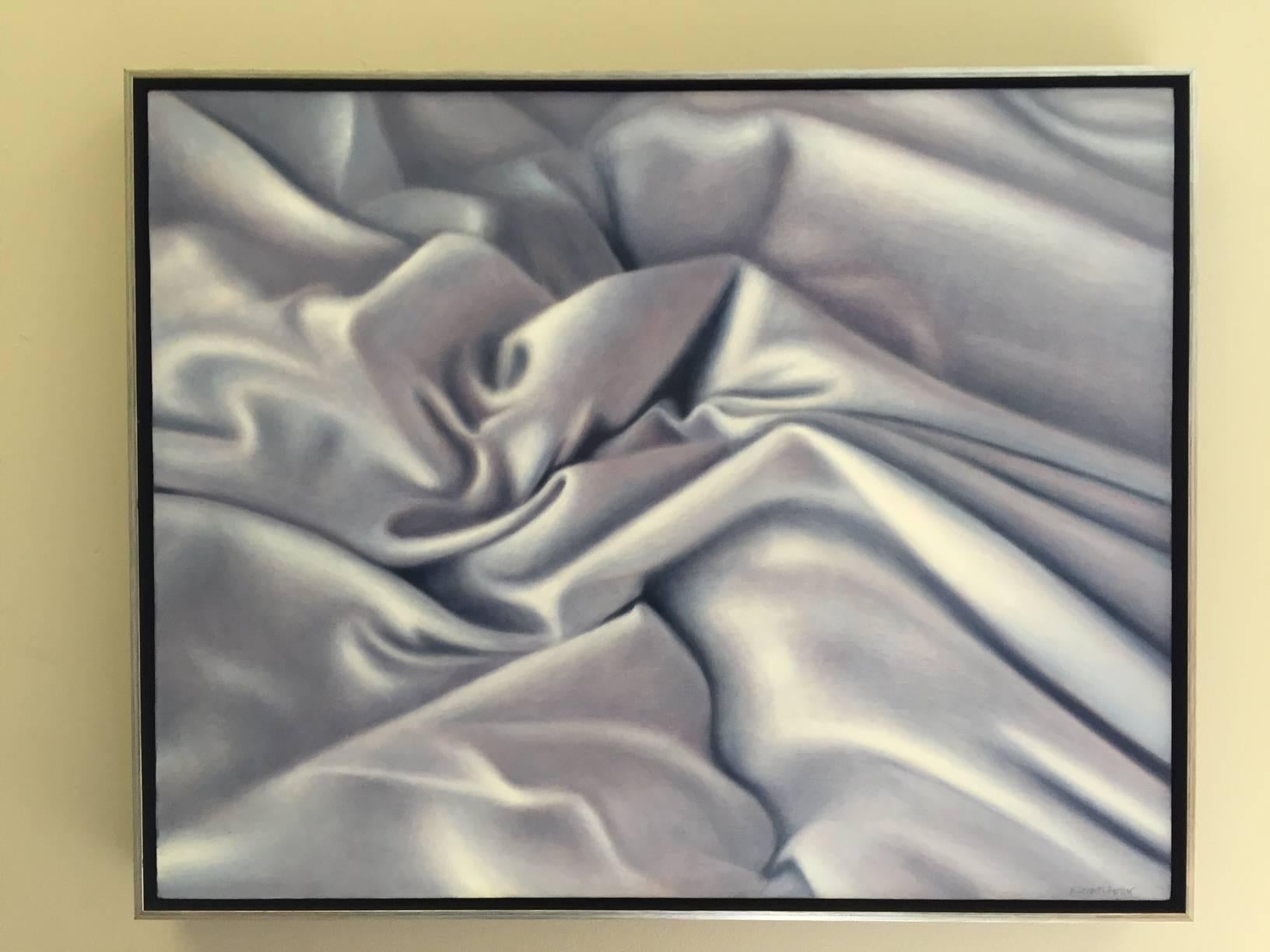Arise / bedroom sheets - oil on linen - Painting by Elizabeth Barlow