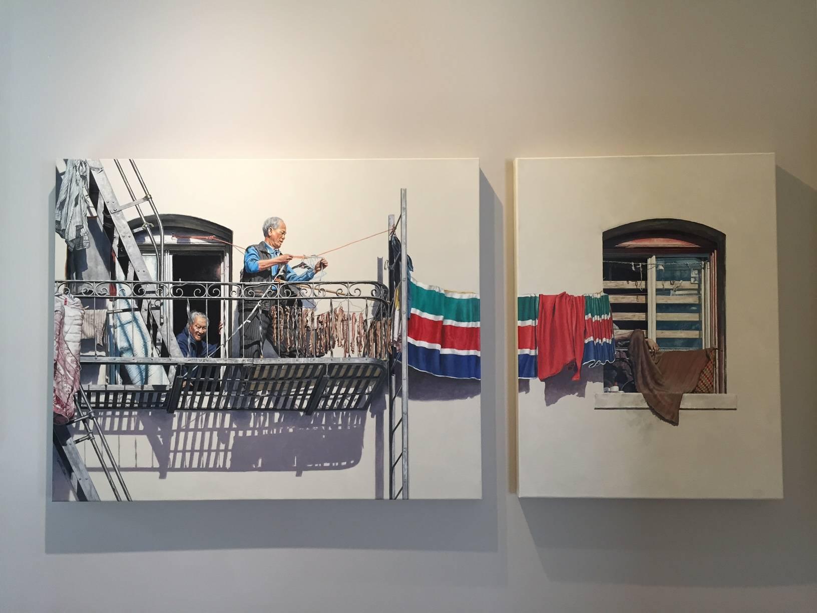 Rigging the Line / realismo figurativo Chinatown pittura iperreale 2