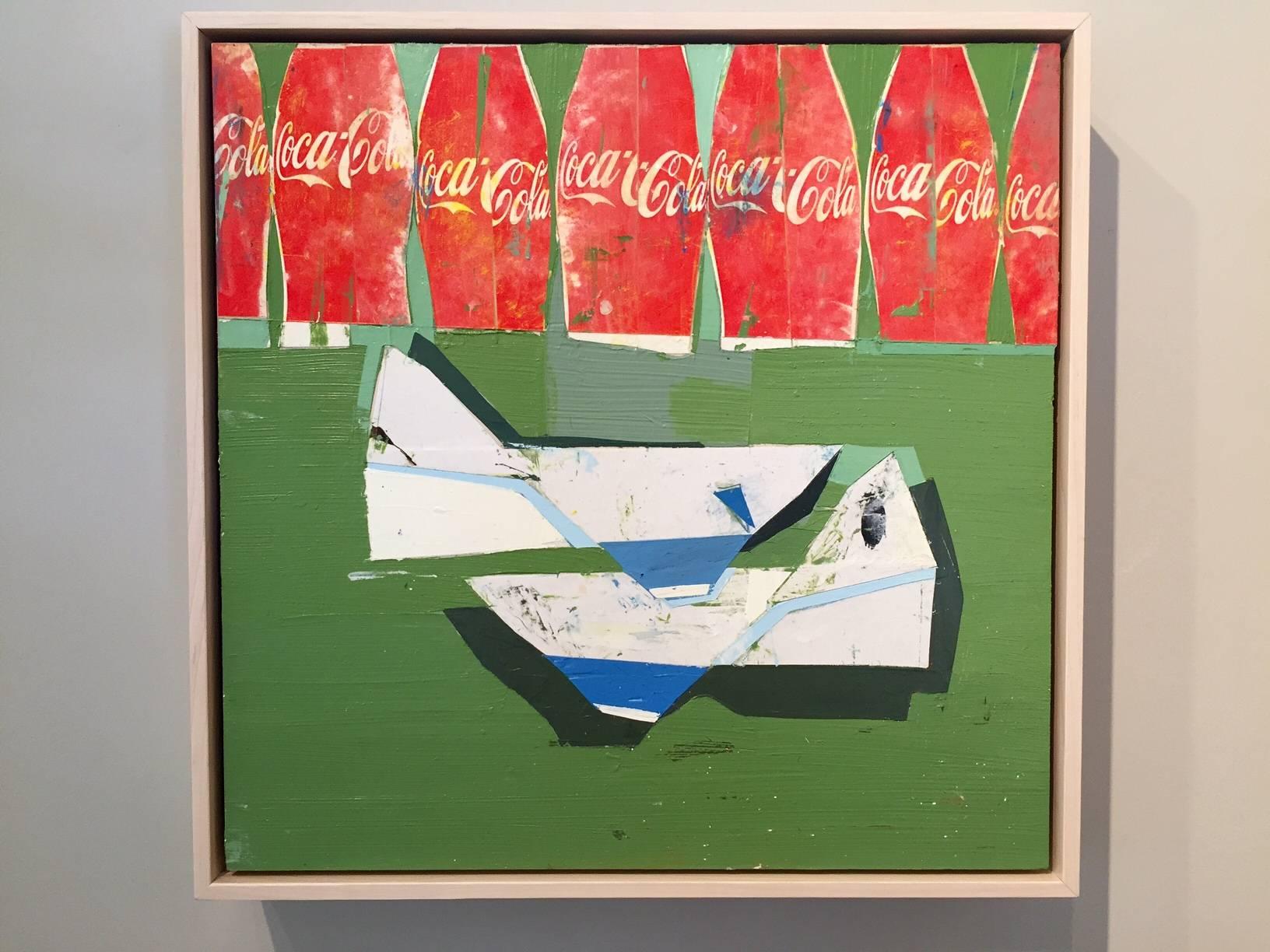 When We Were Children / Coke Work – Coca-Cola-Gemälde – Painting von Kim Frohsin