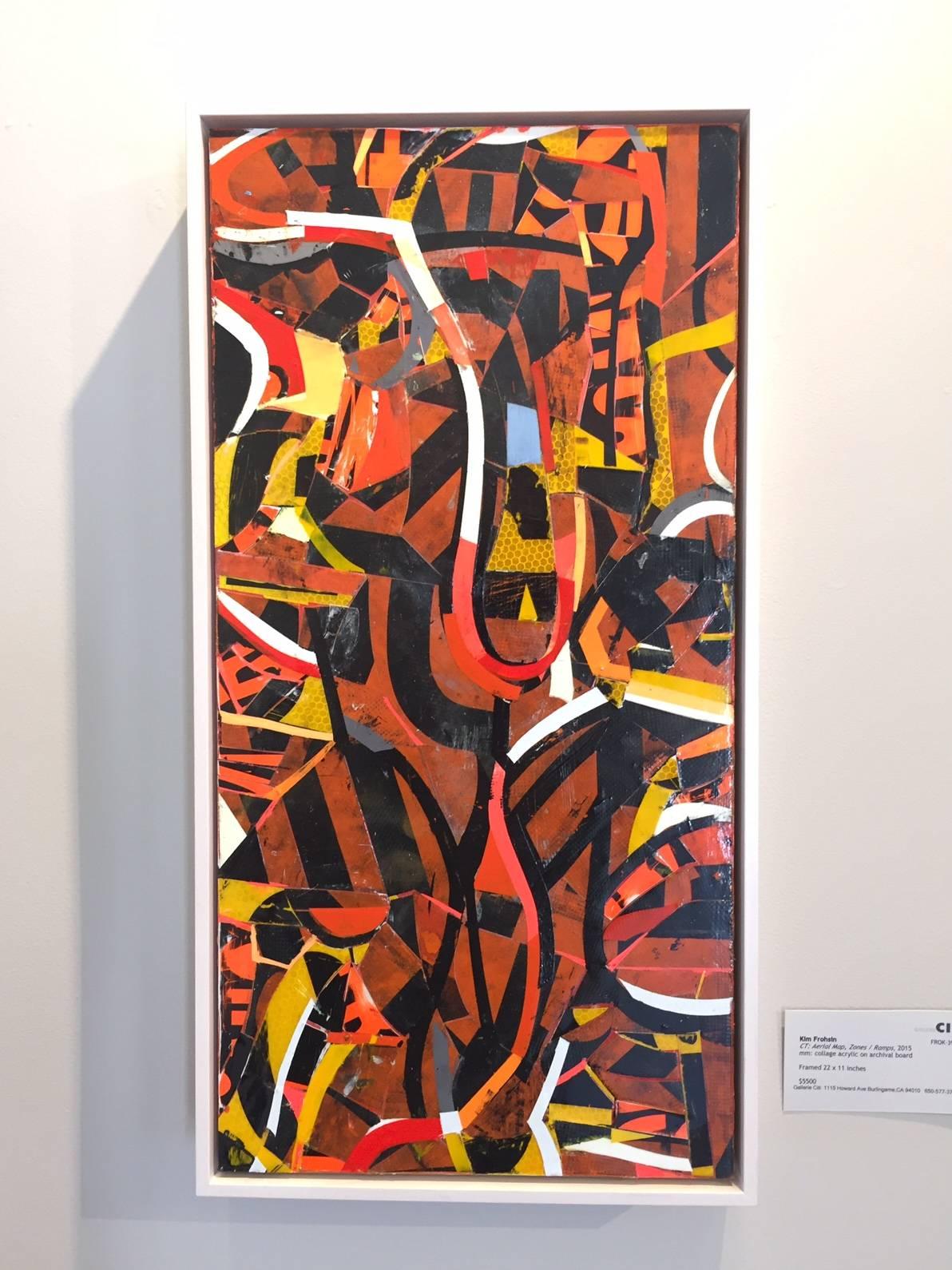 Luftbildkarte, Zonen / Widderhänge (Abstrakter Expressionismus), Painting, von Kim Frohsin