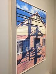 NEXUS / realism hyperreal acrylic painting - home, pink house