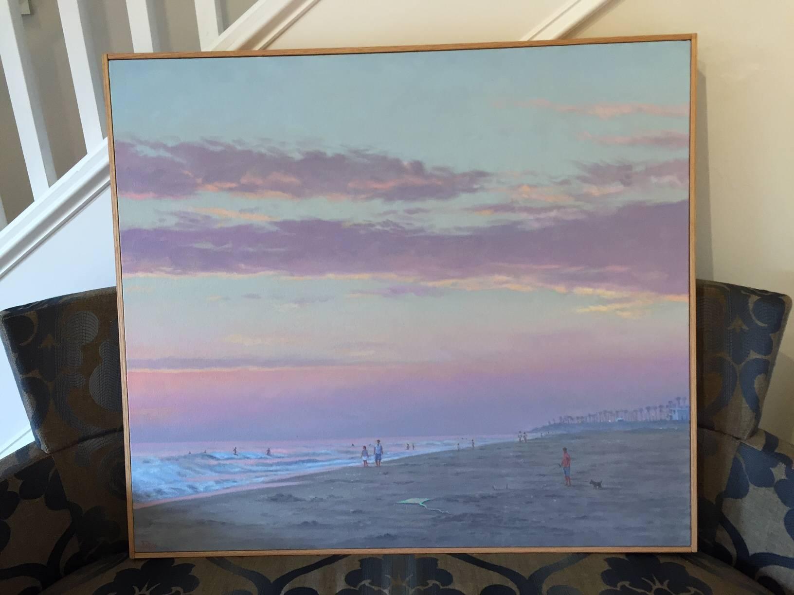California Beach - Realist Painting by Willard Dixon