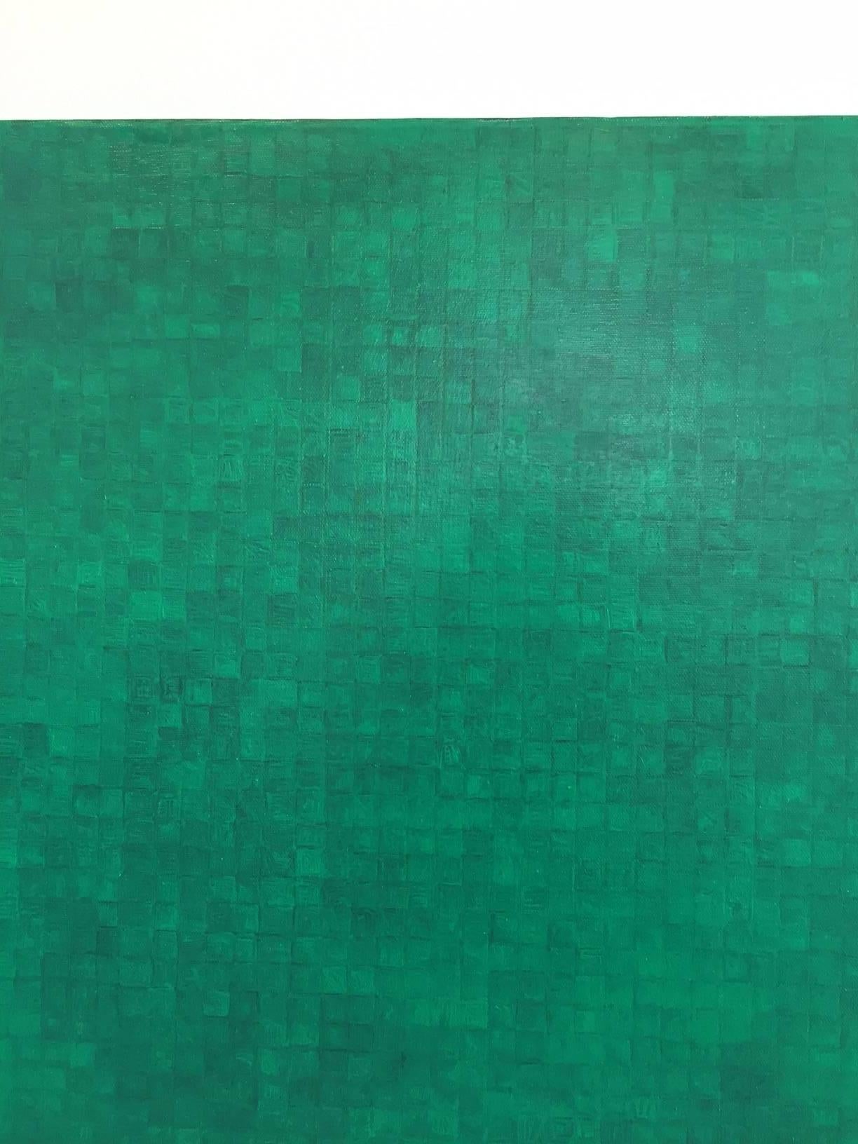 Emerald - Blue Abstract Painting by Gloria Matuszewski