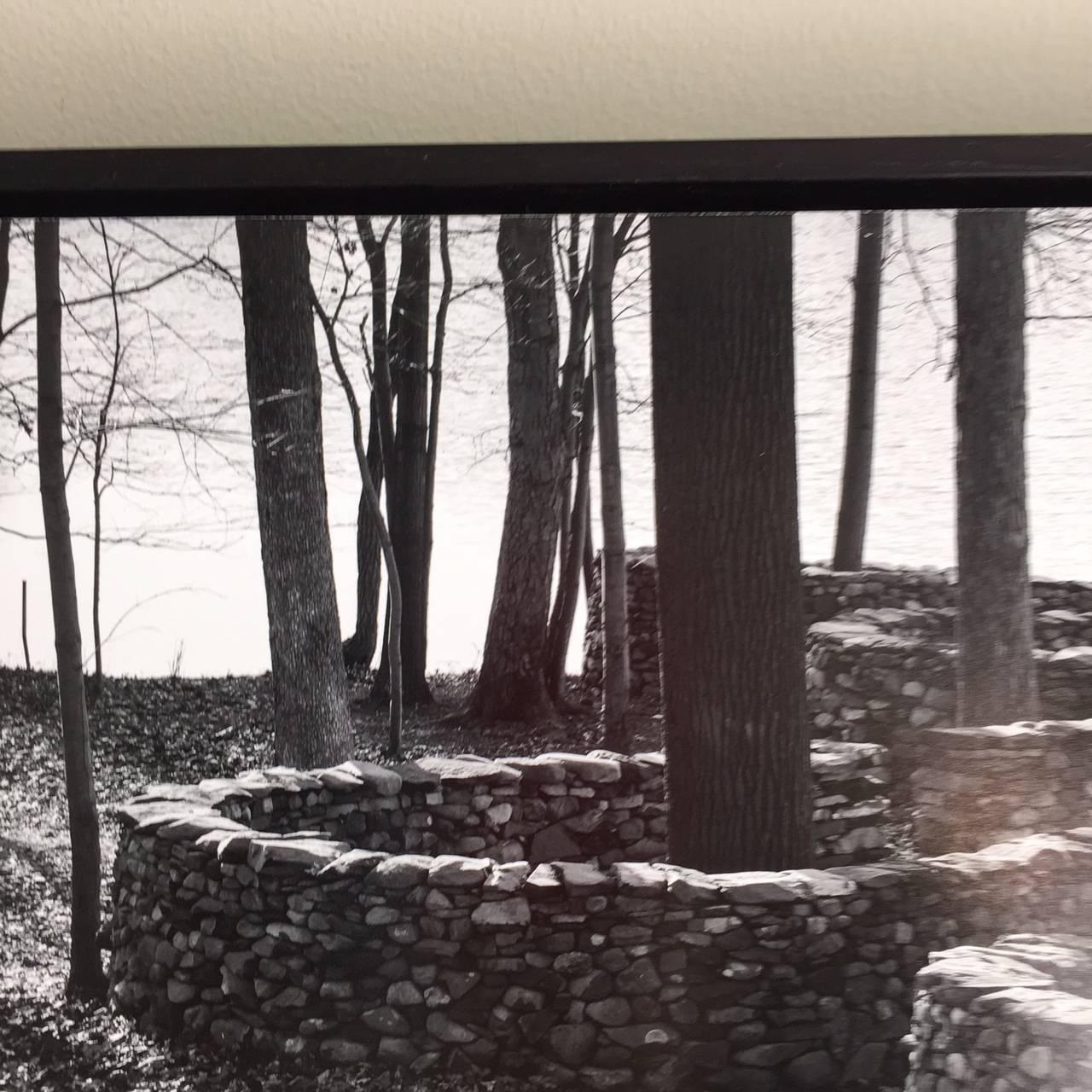 A truly stunning black and white photograph featuring Andy Goldsworthy wall from German photographer and visual artist Nina Dietzel, whose work oscillates between intense, fast-paced photojournalism to intimate, behind-the-scenes portraiture of some