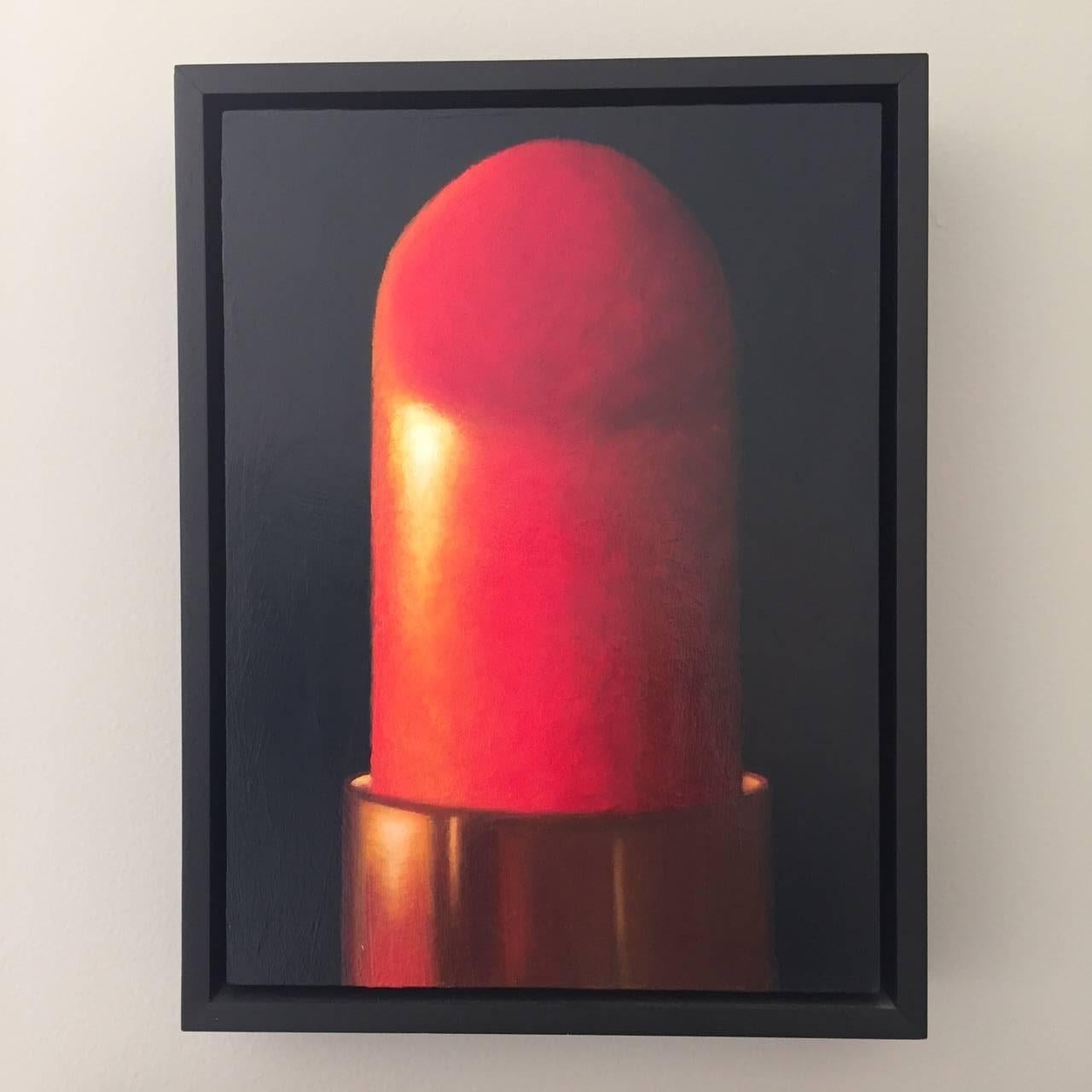 Power Red  / oil on panel - lipstick 1