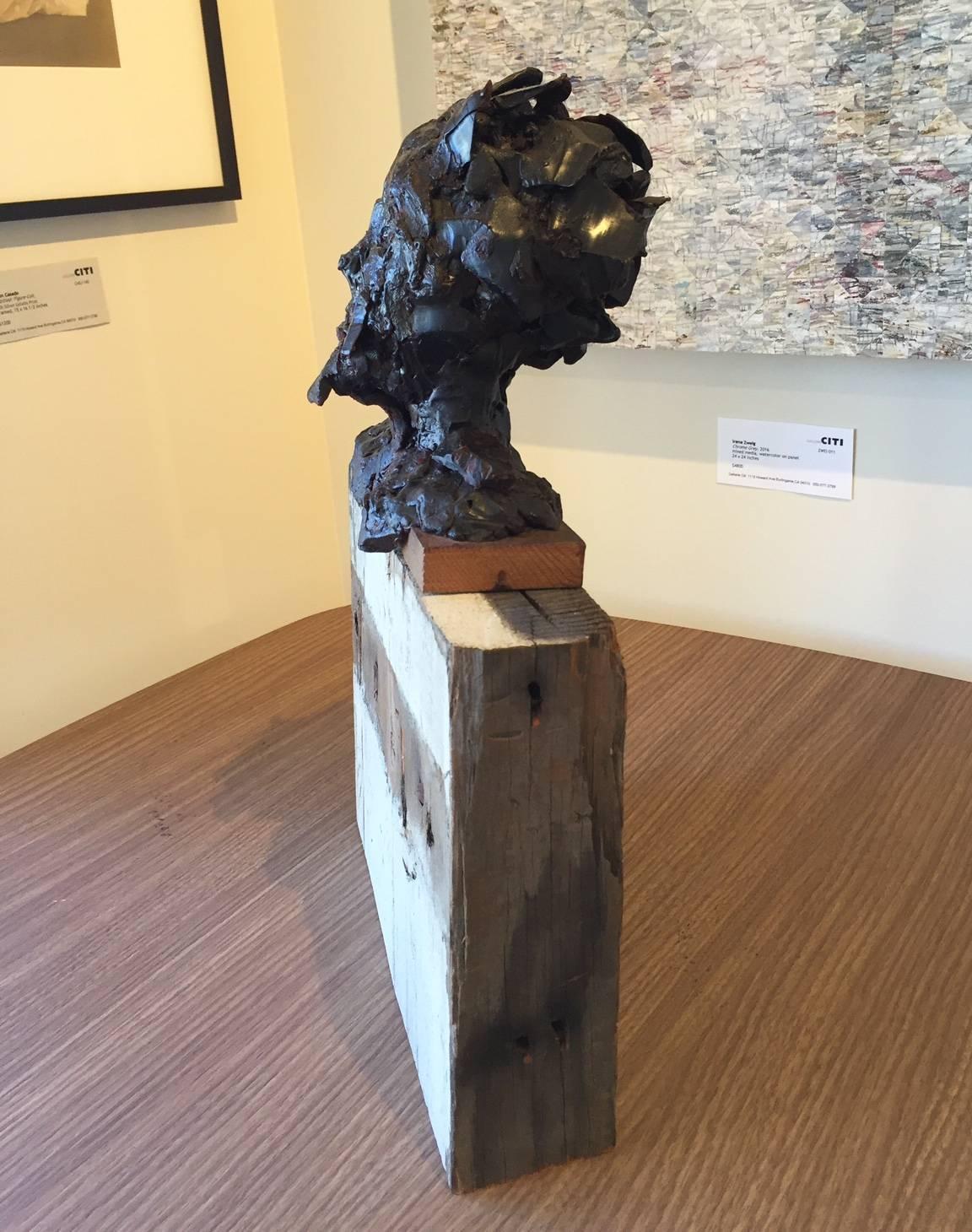 Head No. 2: 2010-2013 - Brown Figurative Sculpture by John Goodman