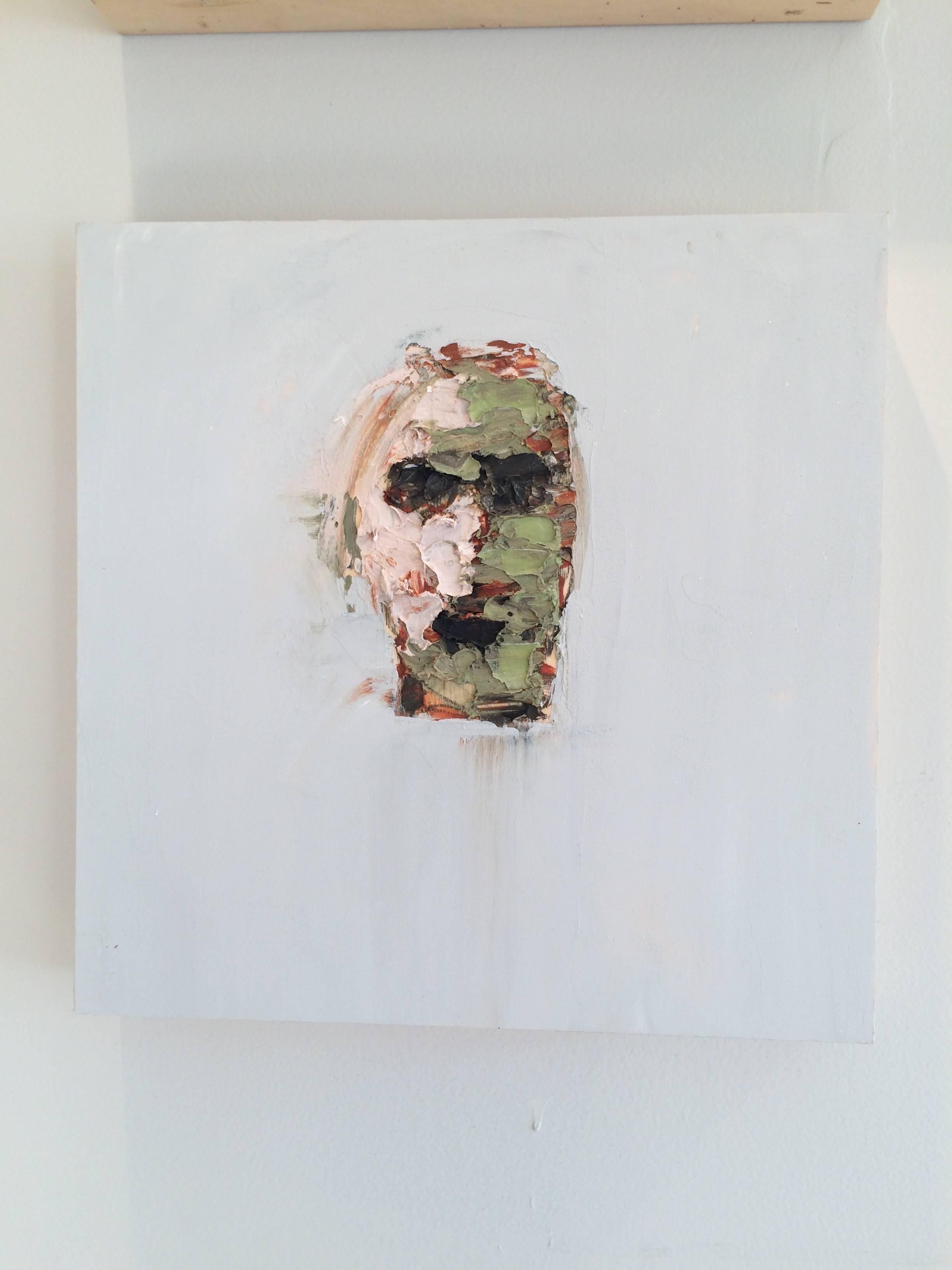 Head No. 10 - Gray Portrait Painting by John Goodman