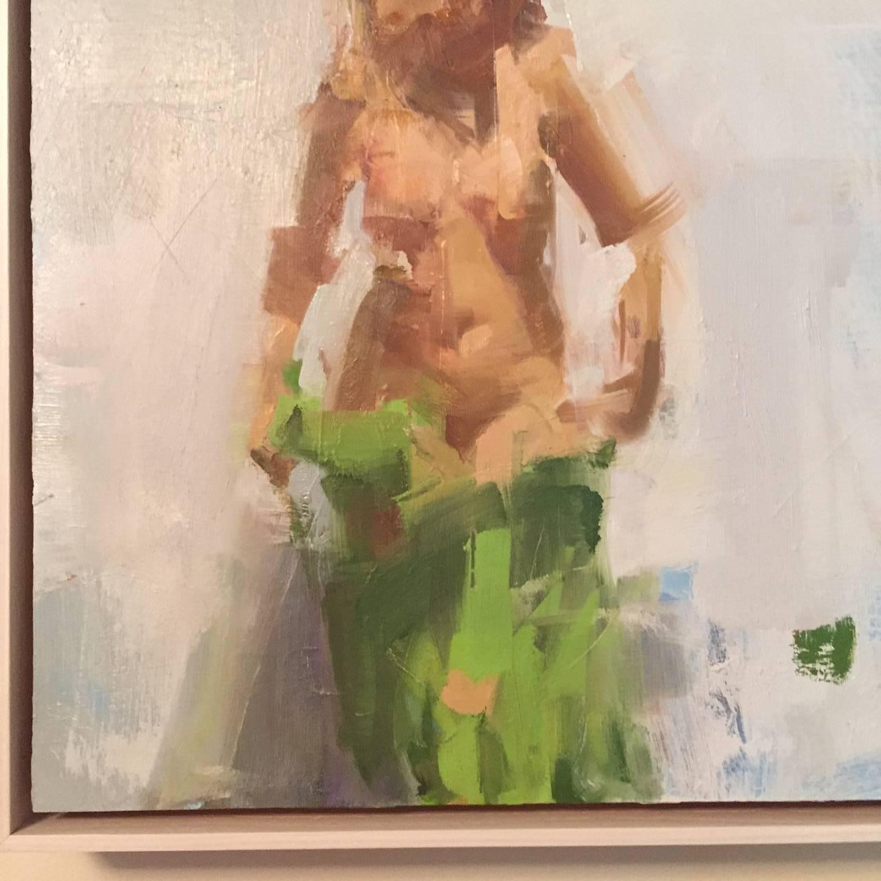 Mel in Green - Contemporary Painting by David Shevlino
