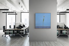 « Tulipe », peinture à l'huile originale, 48 x 48, signée