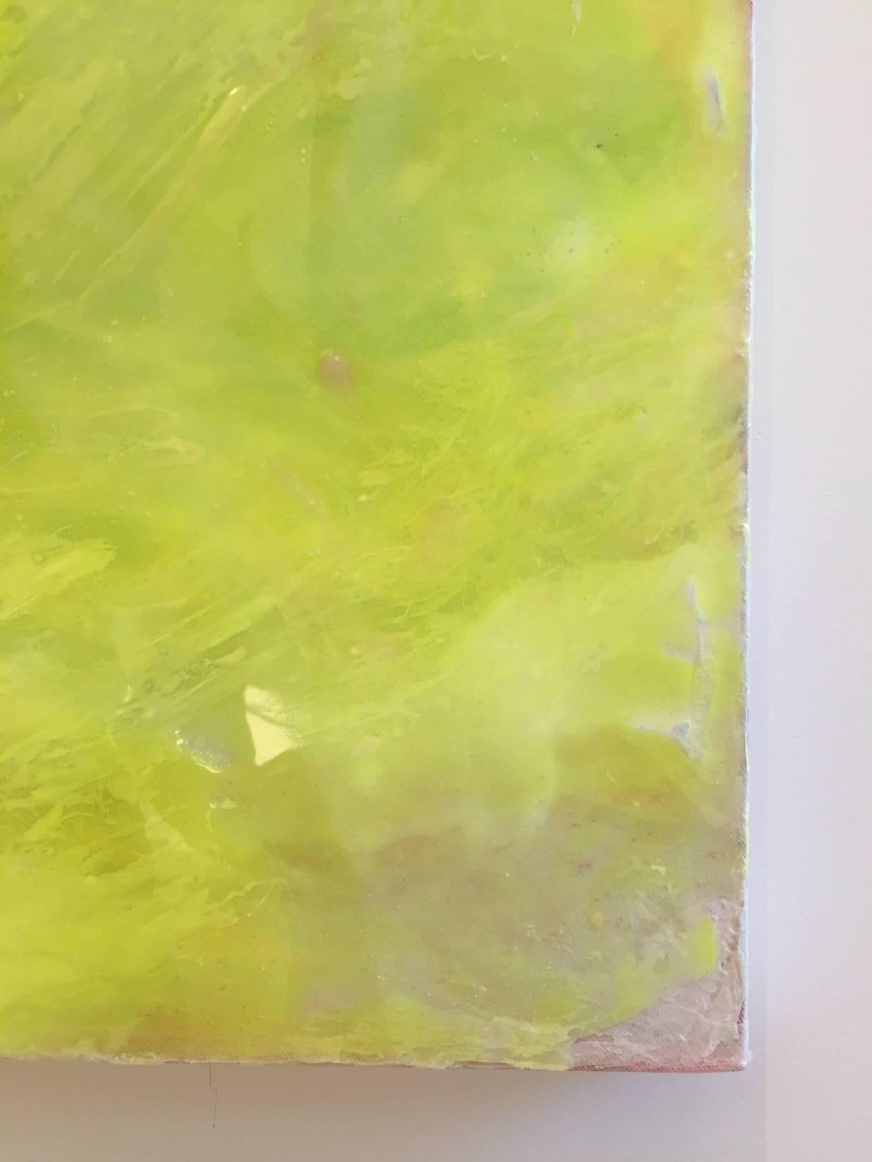 Lemonade Sunrise / yellow oil and resin on canvas 1