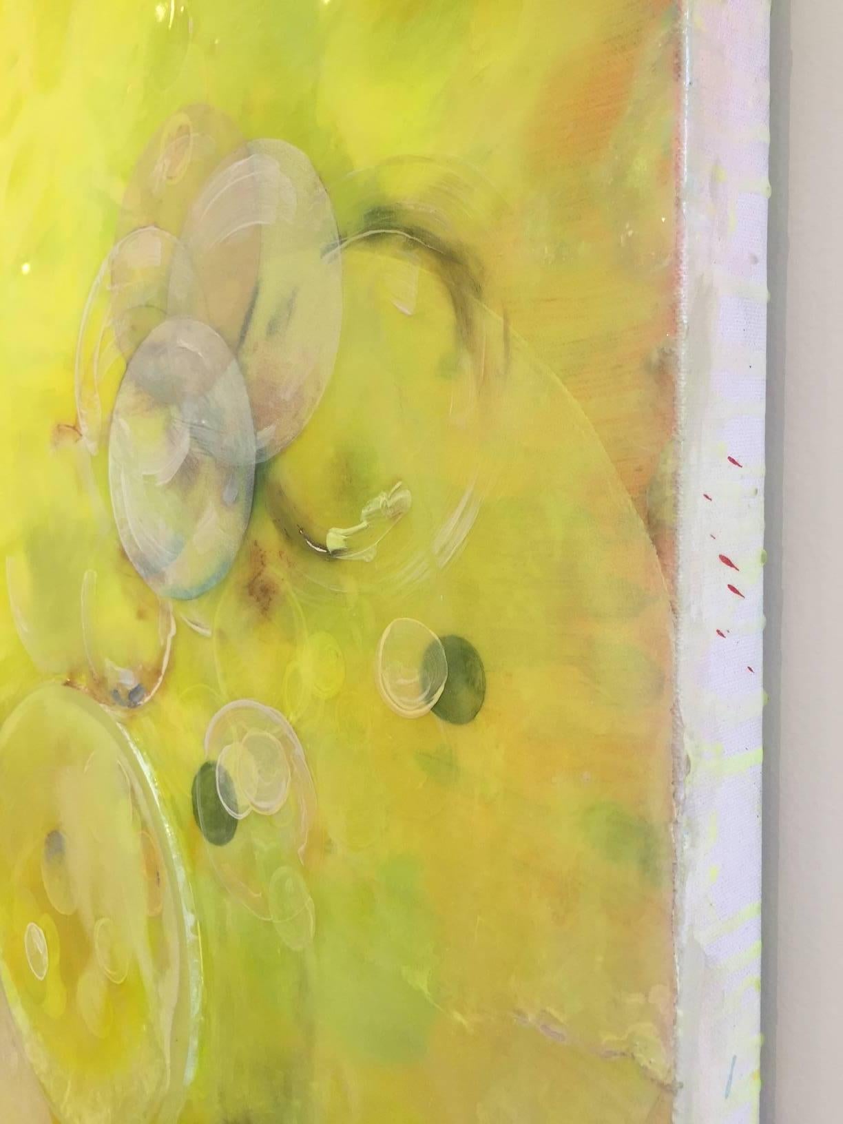 Lemonade Sunrise / yellow oil and resin on canvas 4