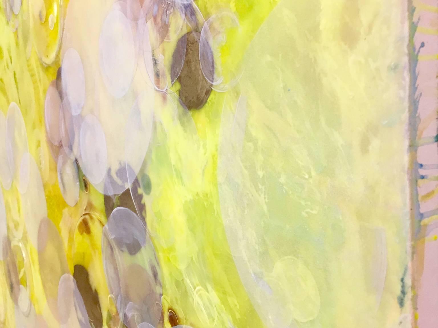 Lemonade Sunrise / yellow oil and resin on canvas 5