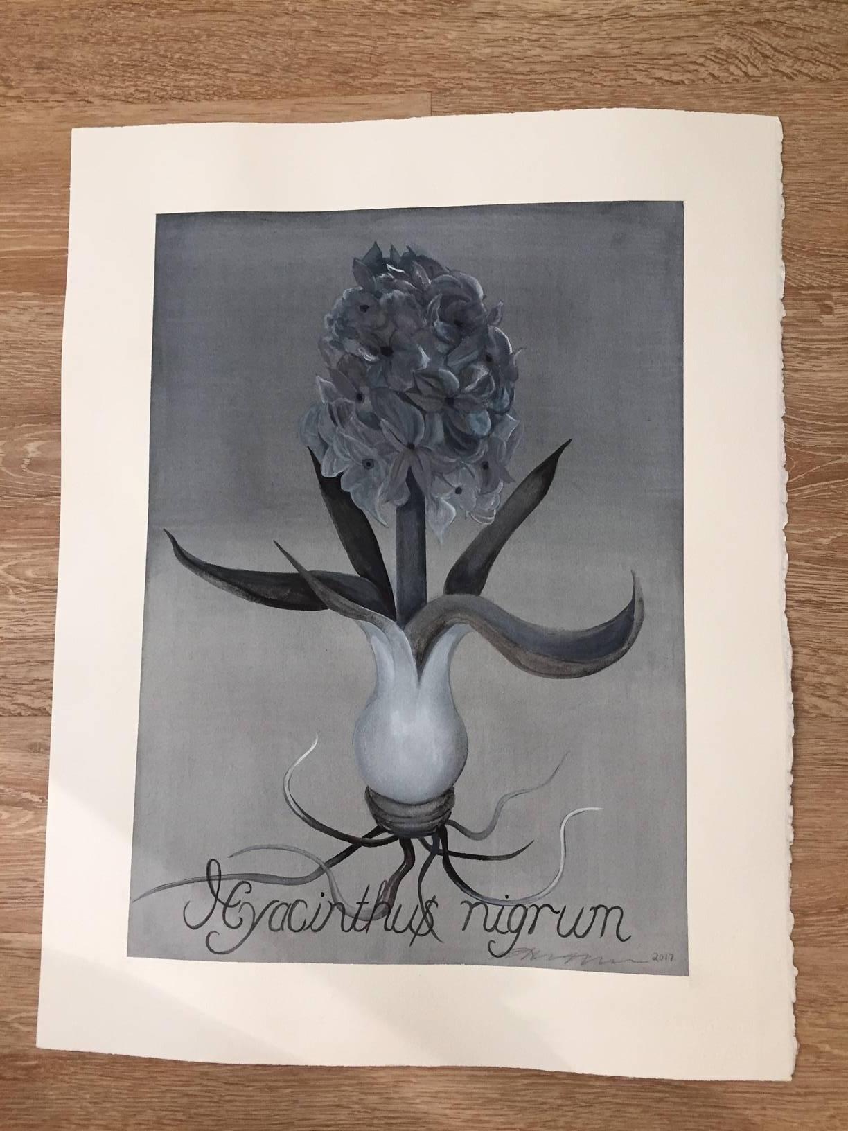 Black Hyacinth - Contemporary Art by Adrienne Sherman