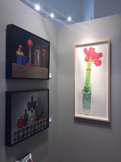 Amaryllis II / gerahmtes Aquarell