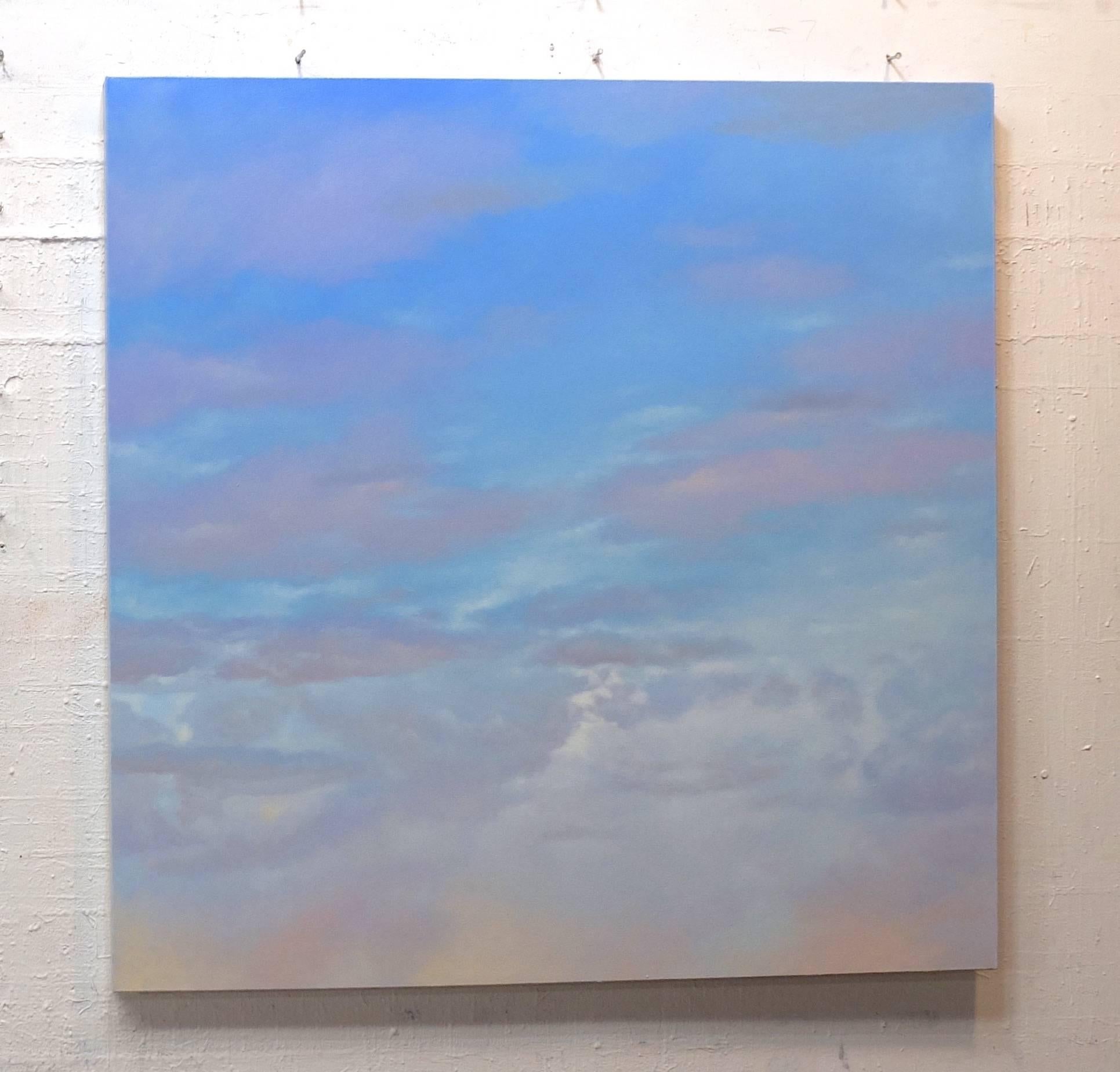 Blue Sky / oil on canvas painting - Painting by Willard Dixon