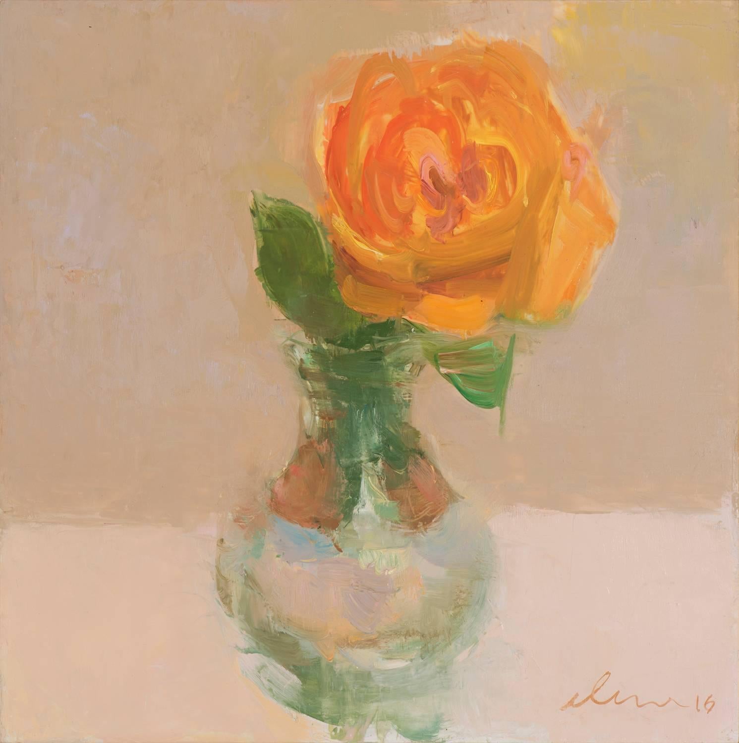 Elena Zolotnitsky Still-Life Painting - Yellow Rose