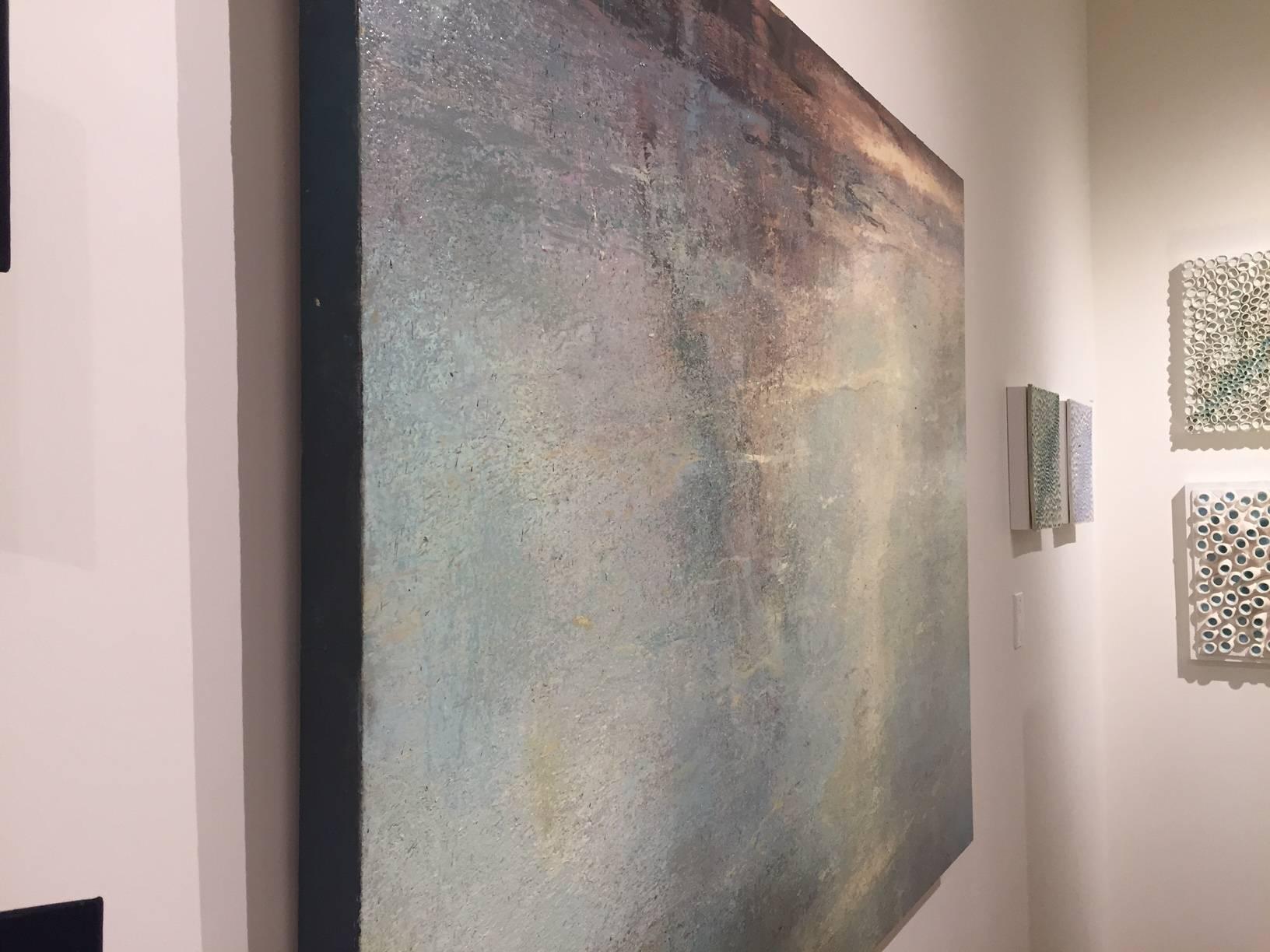 Morning Pond / oil on linen over wood - Painting by Gail Chase-Bien