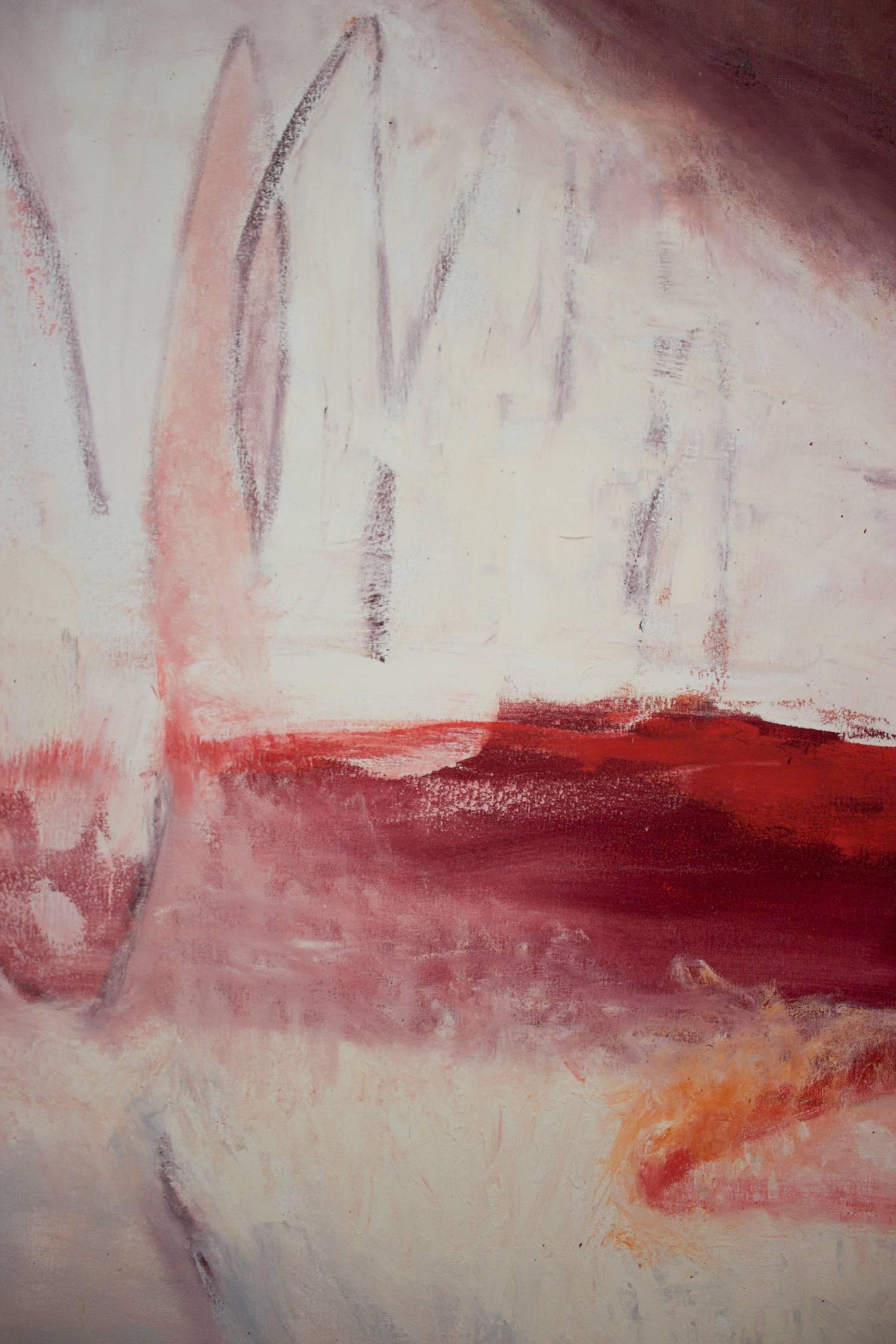 Transposition 2 - oil on canvas 72 x 96 inches - Abstract Impressionist Painting by Sophie Dixon