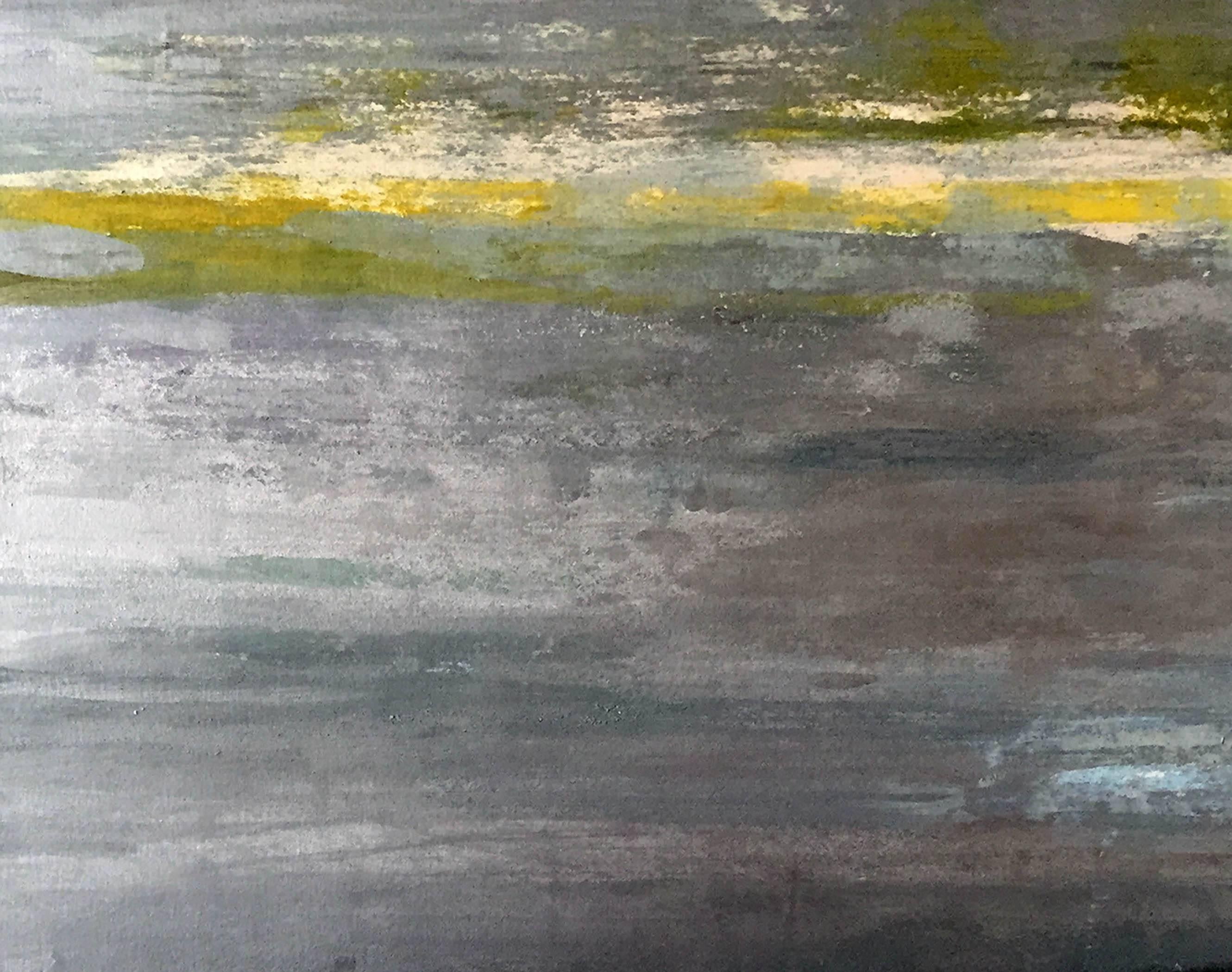 John Wood Abstract Painting - Evening Skies / mixed media oil painting