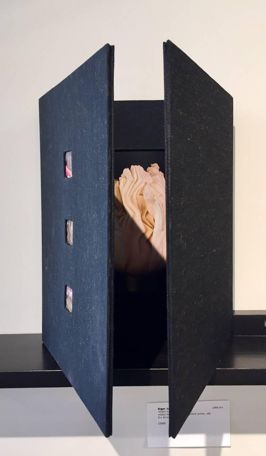 Budding / Rose photographic wall sculpture book - Photograph by Roger Jordan