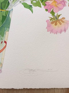 Tipping Dahlia's / watercolor
