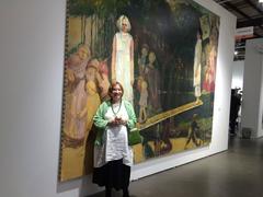 See Saw Margy Daw / important oil painting 120 x 154 inches (diptych)