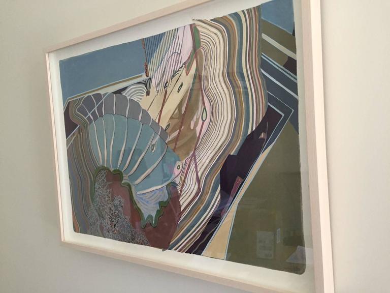 Dig / gouache on paper beautifully framed - Contemporary Art by April Dawn Parker