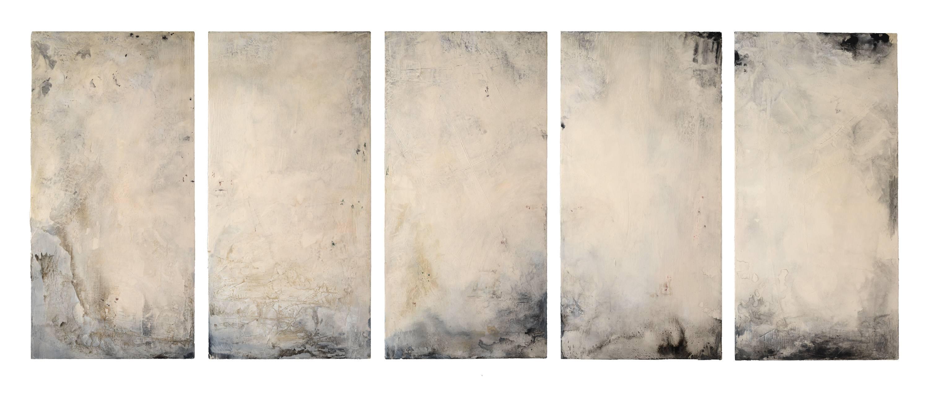 A five paneled painting from Margot Nimiroski's &quot;Shoji Series&quot;. 48&quot; x 24&quot; each, 48&quot; x 11' installed. Acrylic on panel. 

Originally known for her large collages of cardboard, Margot Nimiroski has since gained a reputation