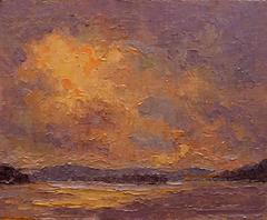 "Deep River Clouds" - Oil Landscape Painting
