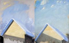 "Gable Diptych" - Oil Landscape Painting 