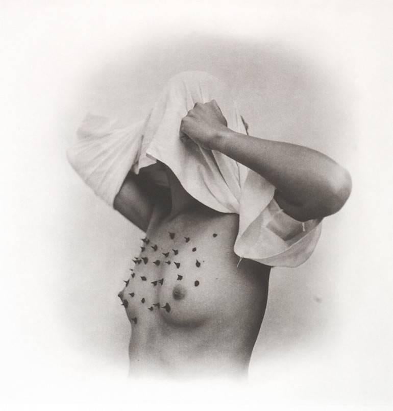 Marta Maria Perez Bravo Nude Photograph - "Protection" - Black and White Photography